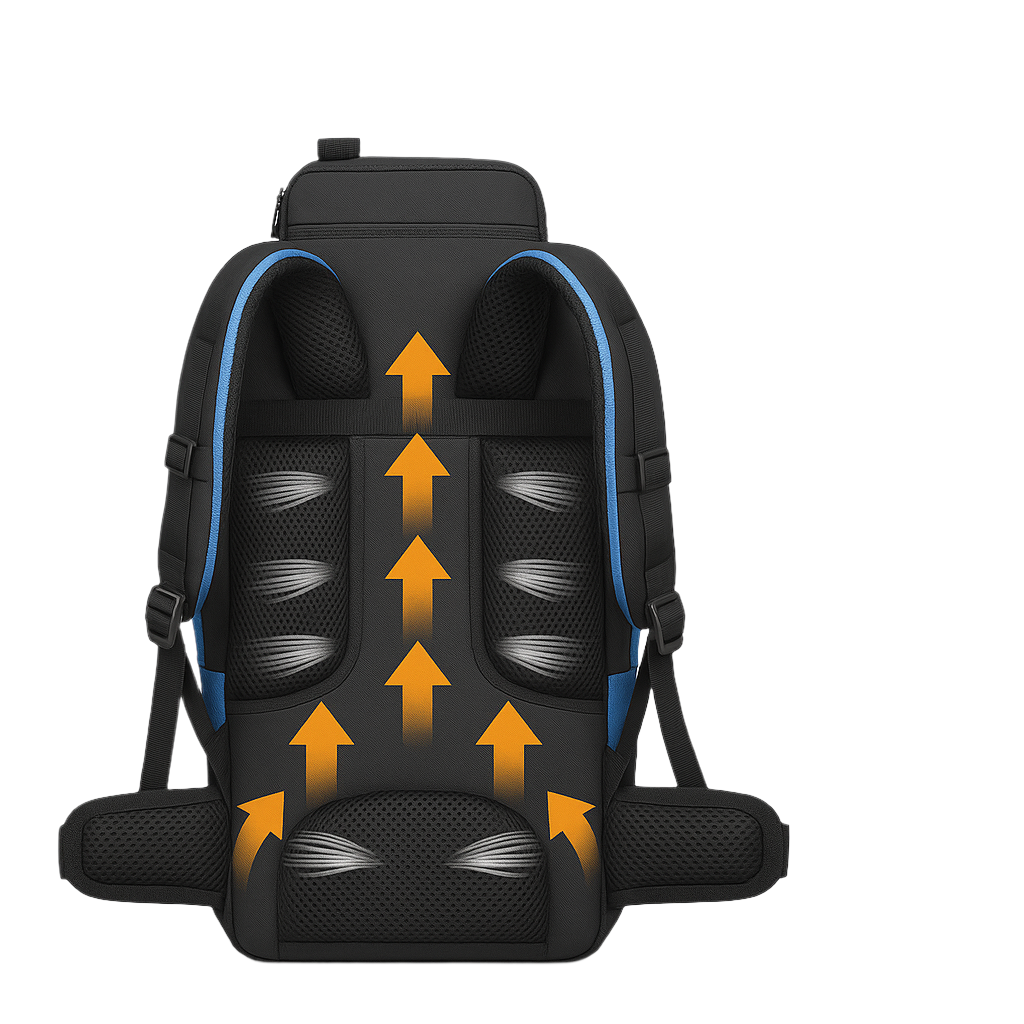 Vanguard 90L Waterproof Tactical Backpack – black with MOLLE webbing grid