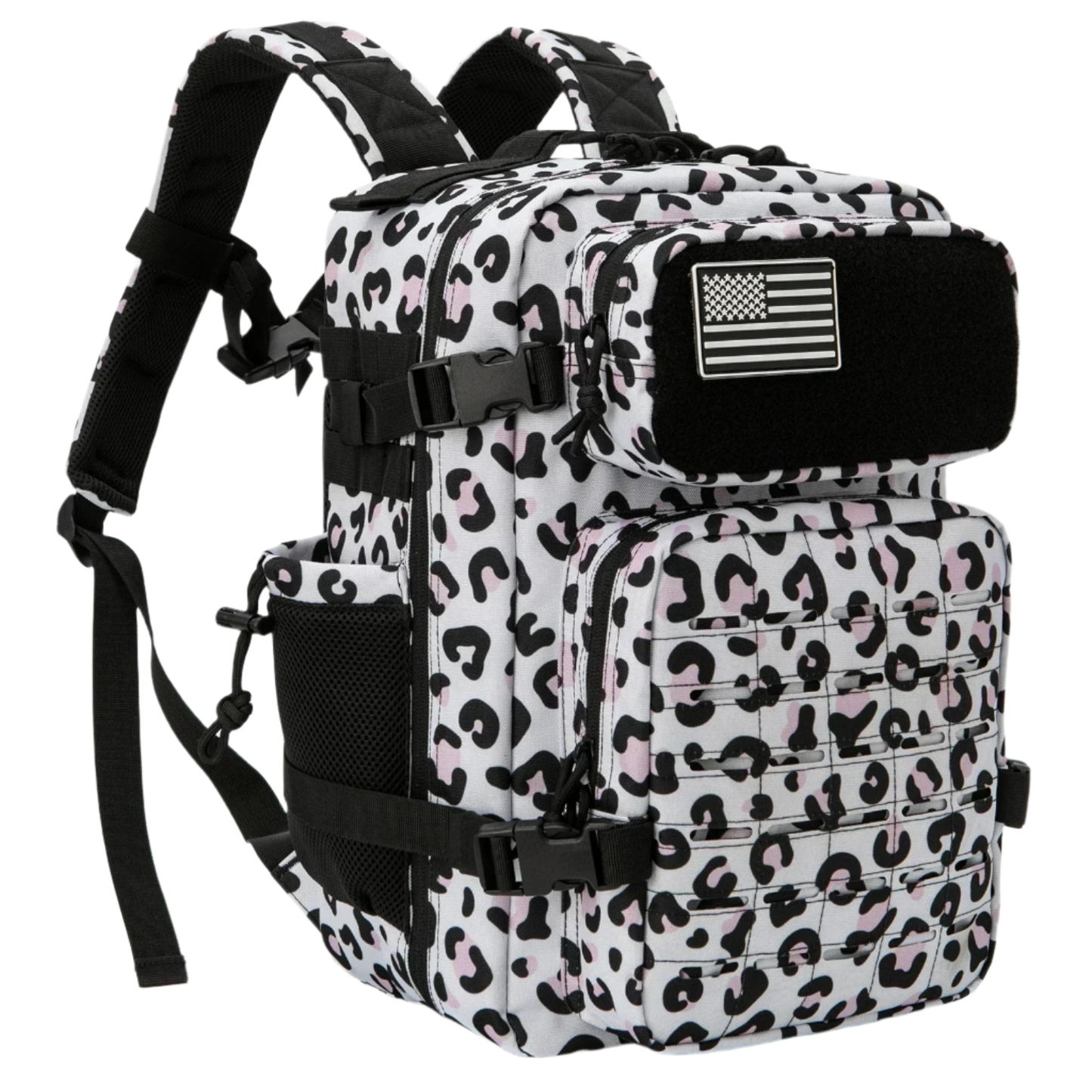 25L White Urban WardenLite™ Tactical Backpack – sleek Molle daypack for commuting and hiking