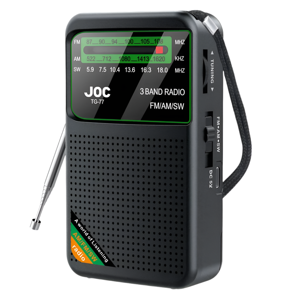 Compact 3-band radio – hand-held for outdoor use