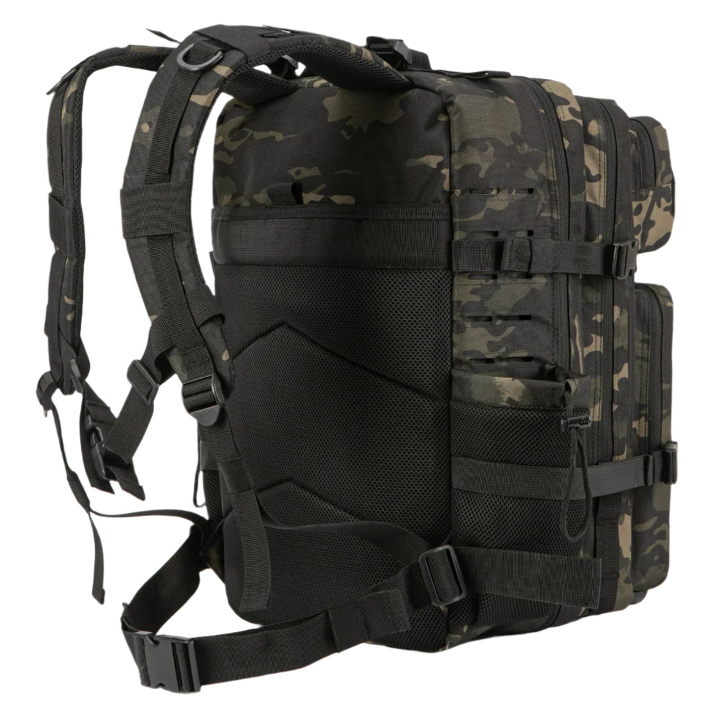 WardenLite 25L Backpack – Side view of MOLLE straps and compartments