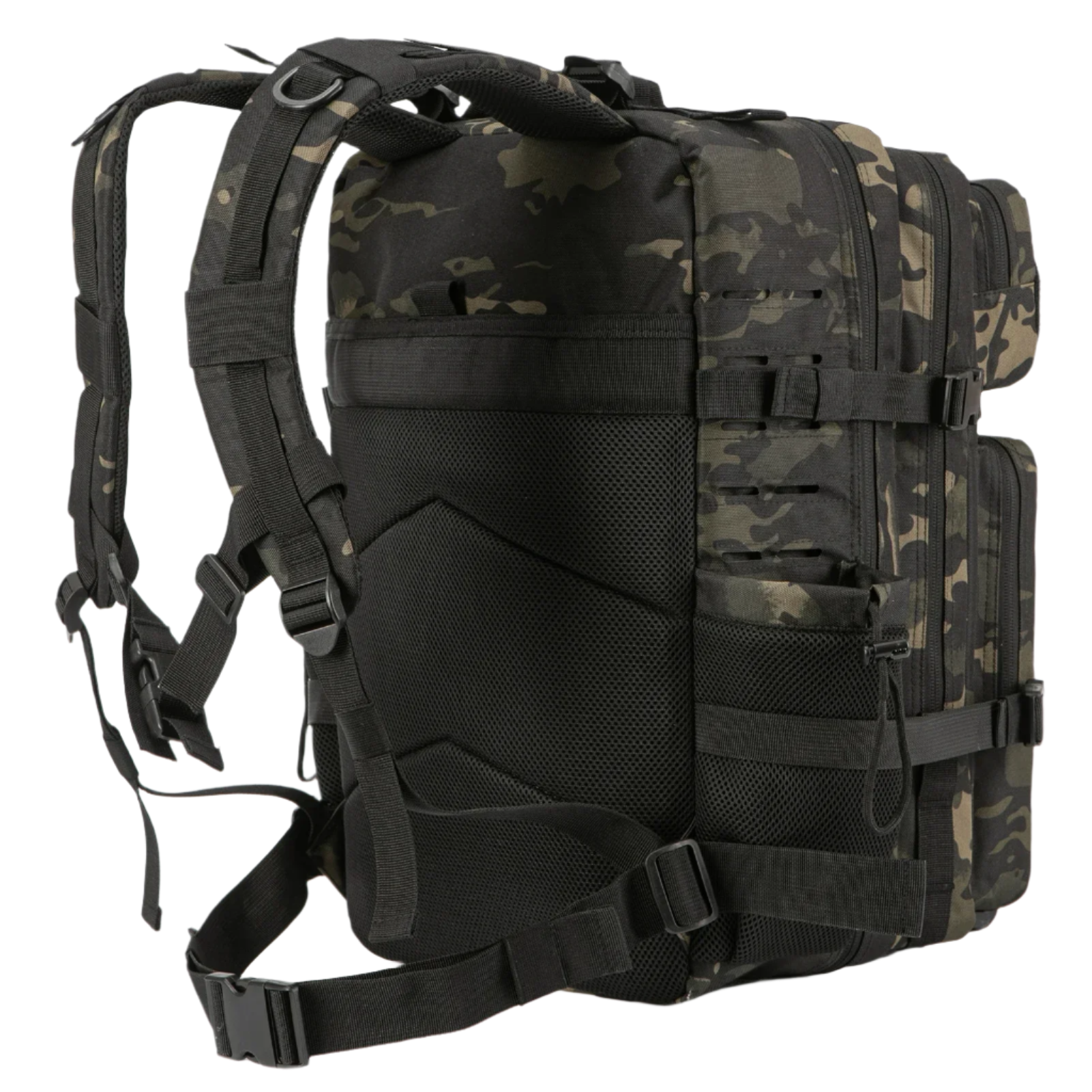 WardenLite 25L Backpack – Side view of MOLLE straps and compartments
