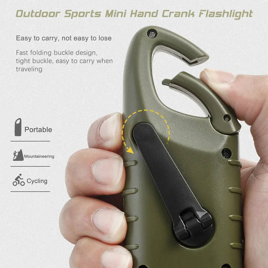 Rechargeable flashlight with built-in solar panel – ideal for survival kits