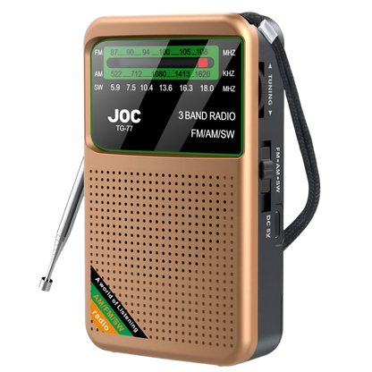Lightweight radio with USB-C port – top angle