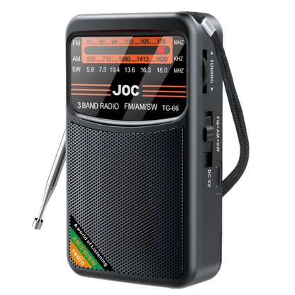 Mini pocket radio with wrist strap – travel-ready design
