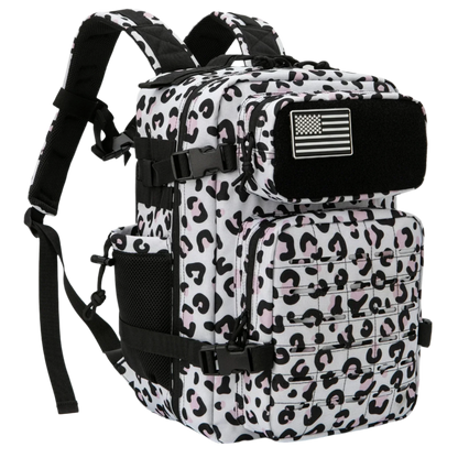 25L White Urban WardenLite™ Tactical Backpack – sleek Molle daypack for commuting and hiking